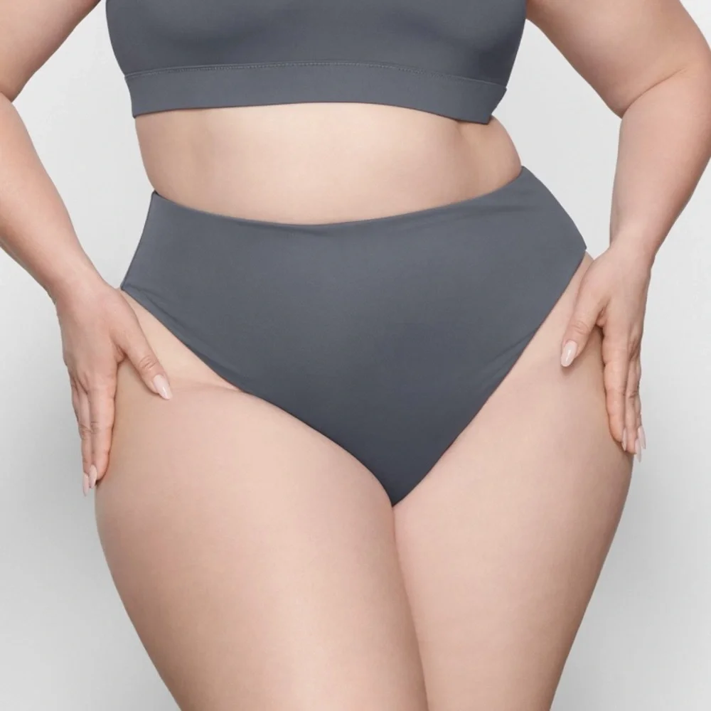 {Skims} Brand New Recycled Swim Mid Waist Bikini Bottoms